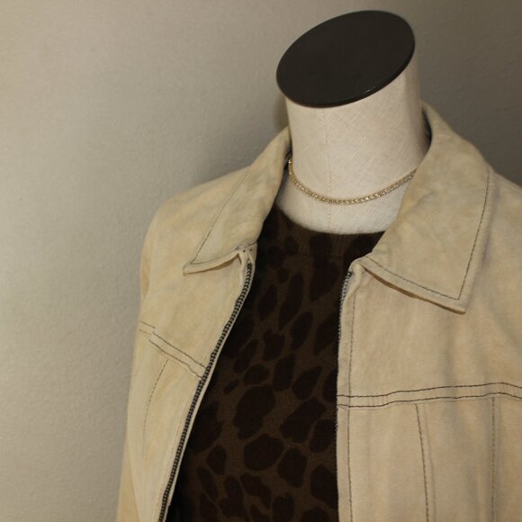 Genuine Suede Zip up Jacket - Picture 2 of 6